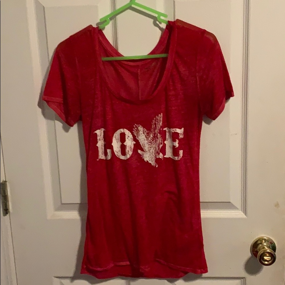 Red graphic t shirt